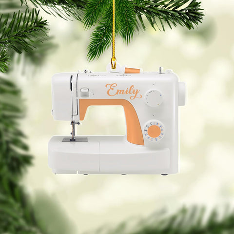 Personalized Sewing Christmas Ornament, Custom Sewing Machine Christmas Ornament 2024, Sewing Machine Ornaments for Christmas Tree, Quilt Gifts for Sewing Lovers Quilting Xmas Tree Decor (S4)
