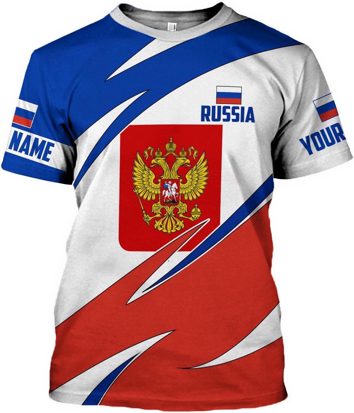 MoonArt Personalized Russia Shirts Russian Shirt Russian Coat of Arms Russia Flag Pride Shirts Russia Flag Coat of Arms