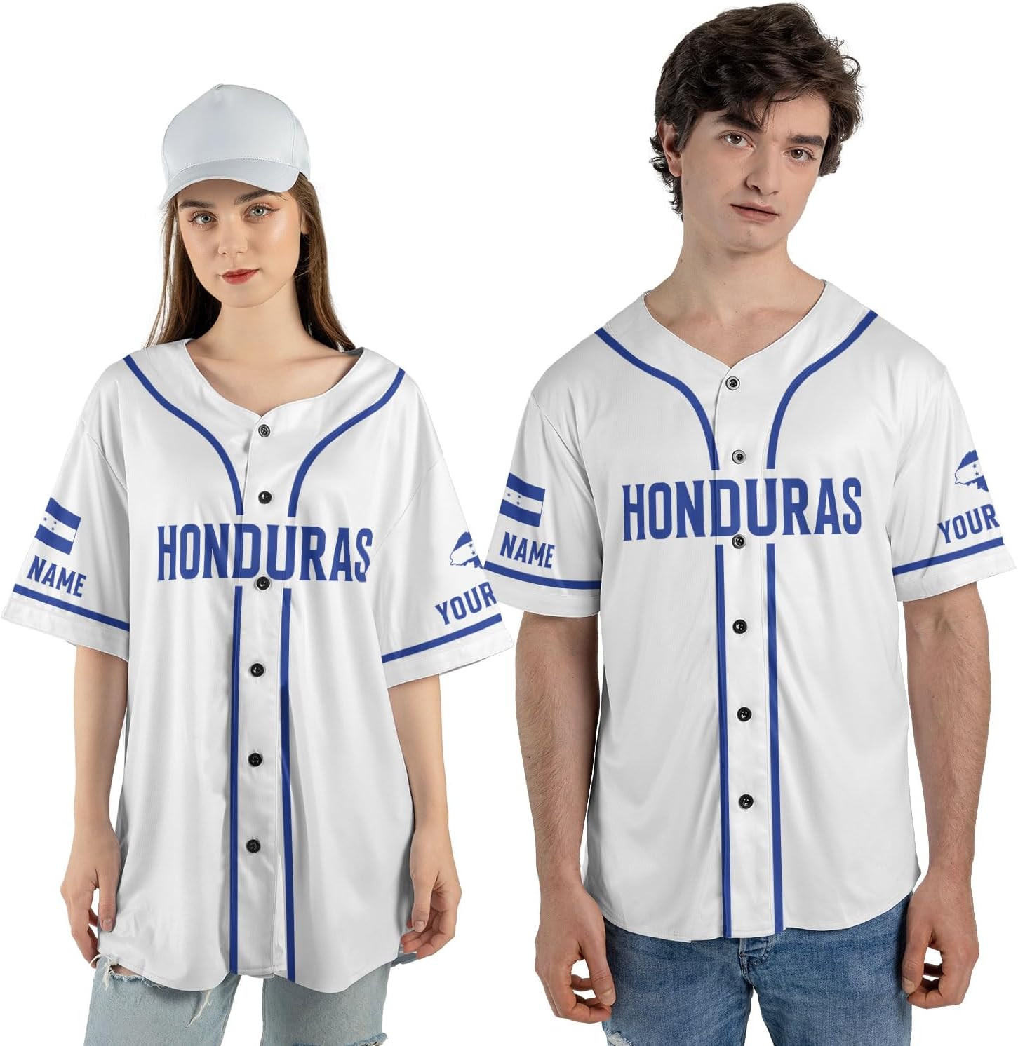 AOVL Personalized Honduras Baseball Jersey Shirt, Honduras Jersey for Men and Women, Jersey Honduras, Camisa Honduras Hombre