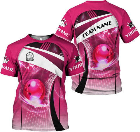 Rivelus Personalized Name Bowling Shirts for Men and Women 3D, Bowling Shirts for Team Bowling, Bowling Shirts Gift 4