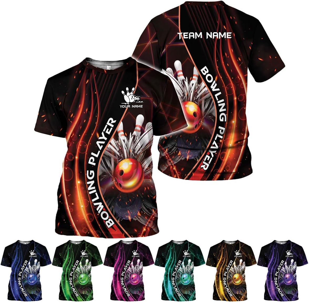 Mostprints Personalized Name Bowling Shirts for Men and Women 3D, Bowling Shirts for Team Bowling, Bowling Shirts Gift