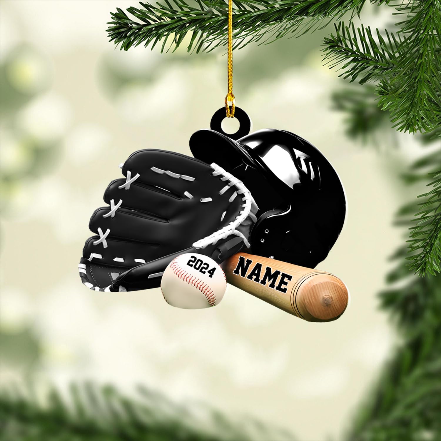 Personalized Softball Ornament Custom Name & Number Ornaments 2024 for Girl Coach Softball, Softball Gloves Ornament Custom, Softbal Ornament, Softball Ornament Softball Lover (Style 18)