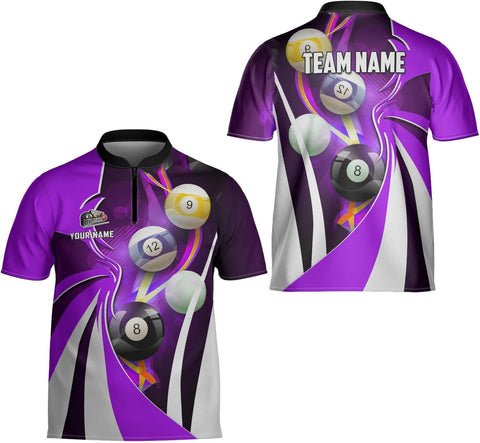 Ligthuy Personalized Billiard Jersey 3D, 8 Ball Shirt, Billiards Shirts for Men, Billiard Gifts for Men and Women S-5XL