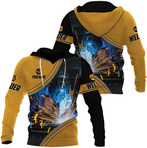 Mostprints Personalized Name Welding Shirt 3D, Custom Welding Shirts Gift, Welding Shirts, Welder Shirt for Men and Women