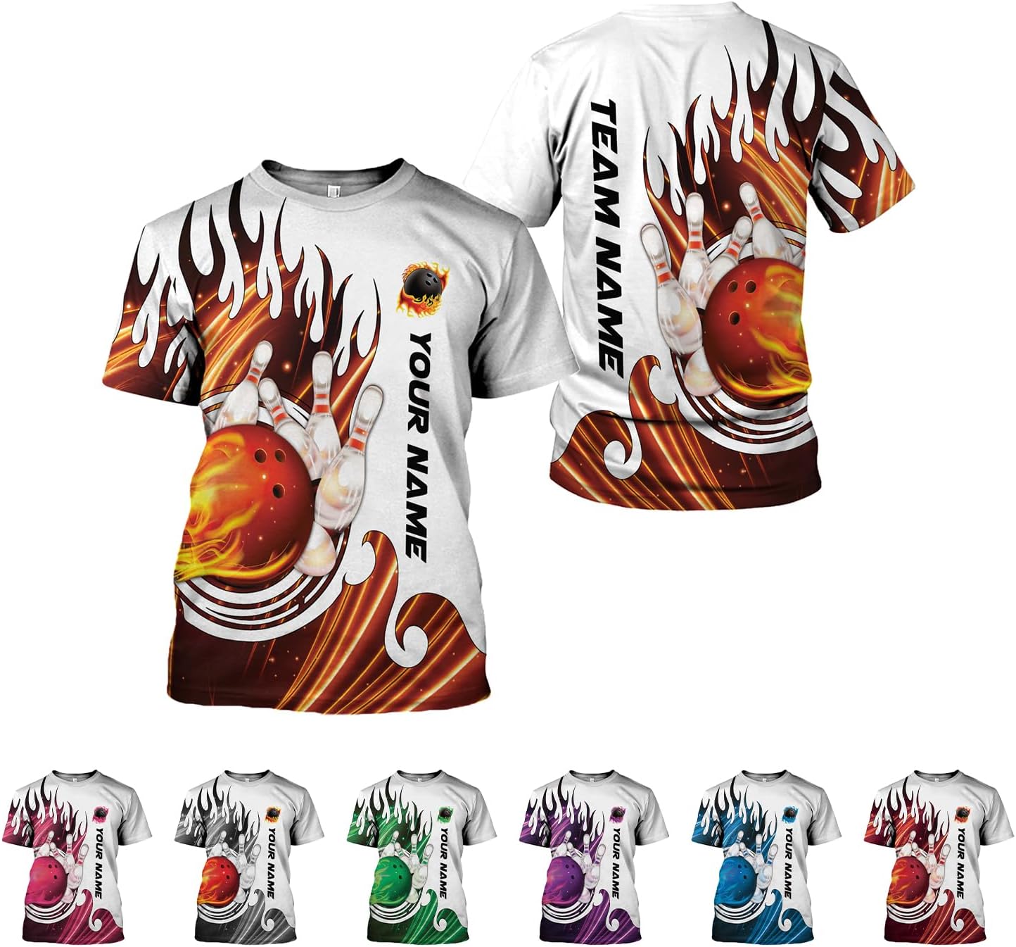 AOVL Custom Bowling Shirts for Men Bowling Shirts Bowling Shirts Unisex Bowling Jerseys for Men Custom Bowling Shirts for Men