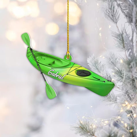 AOVL Personalized Kayak Ornament Lake Kayaking Board Ornament Kayak Gift for Christmas Tree Kayaking Christmas Ornament Kayaking Gifts Ornaments (KY6)
