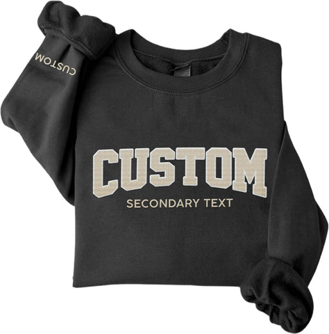 Suseaz Custom Embroidered Sweatshirts & Hoodie Design Your Own, Personalized Sweatshirts Hoodie, Add Your Own Custom Text