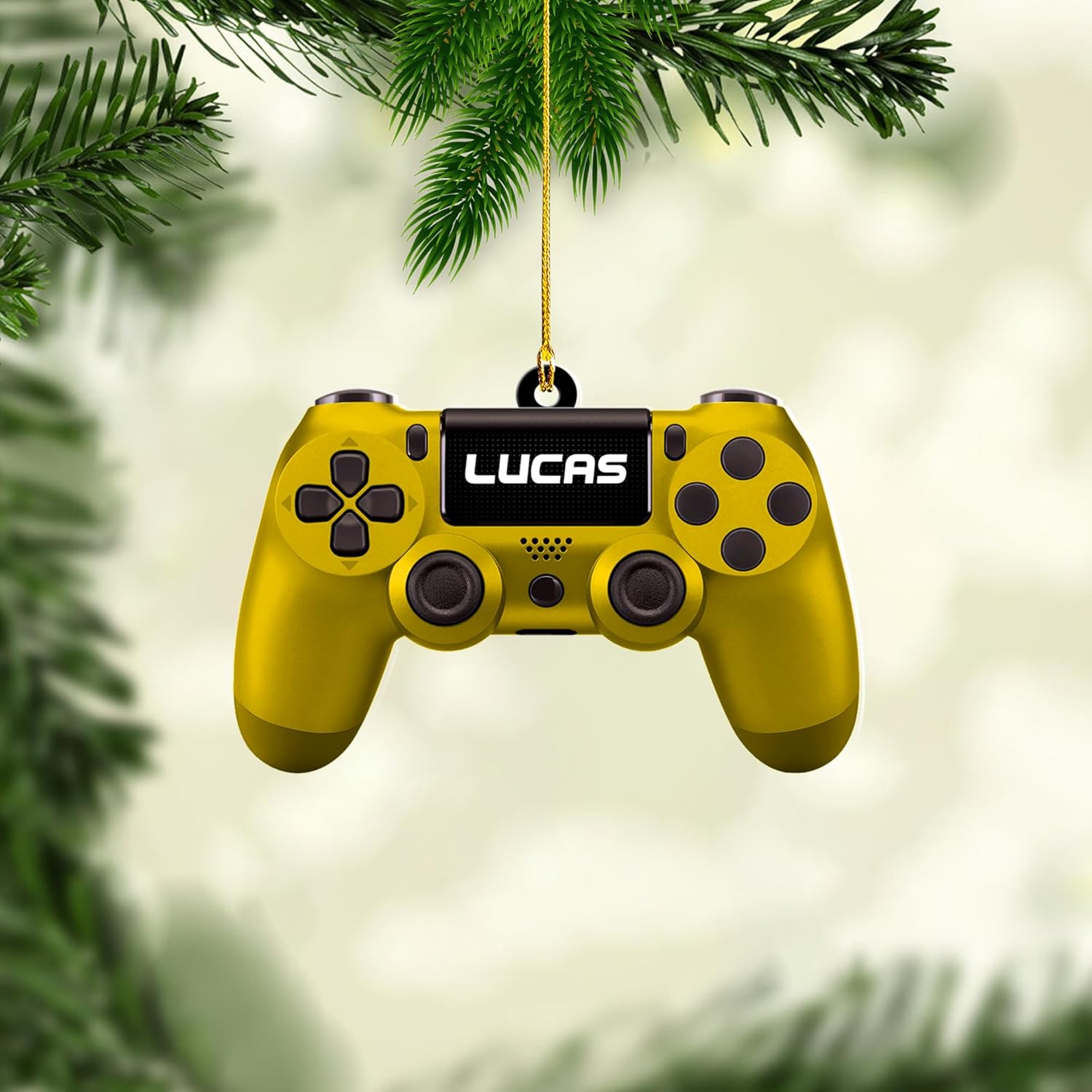 Personalized Video Game Controller Ornament, Custom Gamer Ornament Christmas Ornaments Gaming Controller Gift for Gamer, Gaming Ornaments for Christmas Tree Decorations 2D Gaming Ornaments (G5)