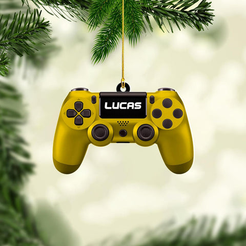 Personalized Video Game Controller Ornament, Custom Gamer Ornament Christmas Ornaments Gaming Controller Gift for Gamer, Gaming Ornaments for Christmas Tree Decorations 2D Gaming Ornaments (G5)