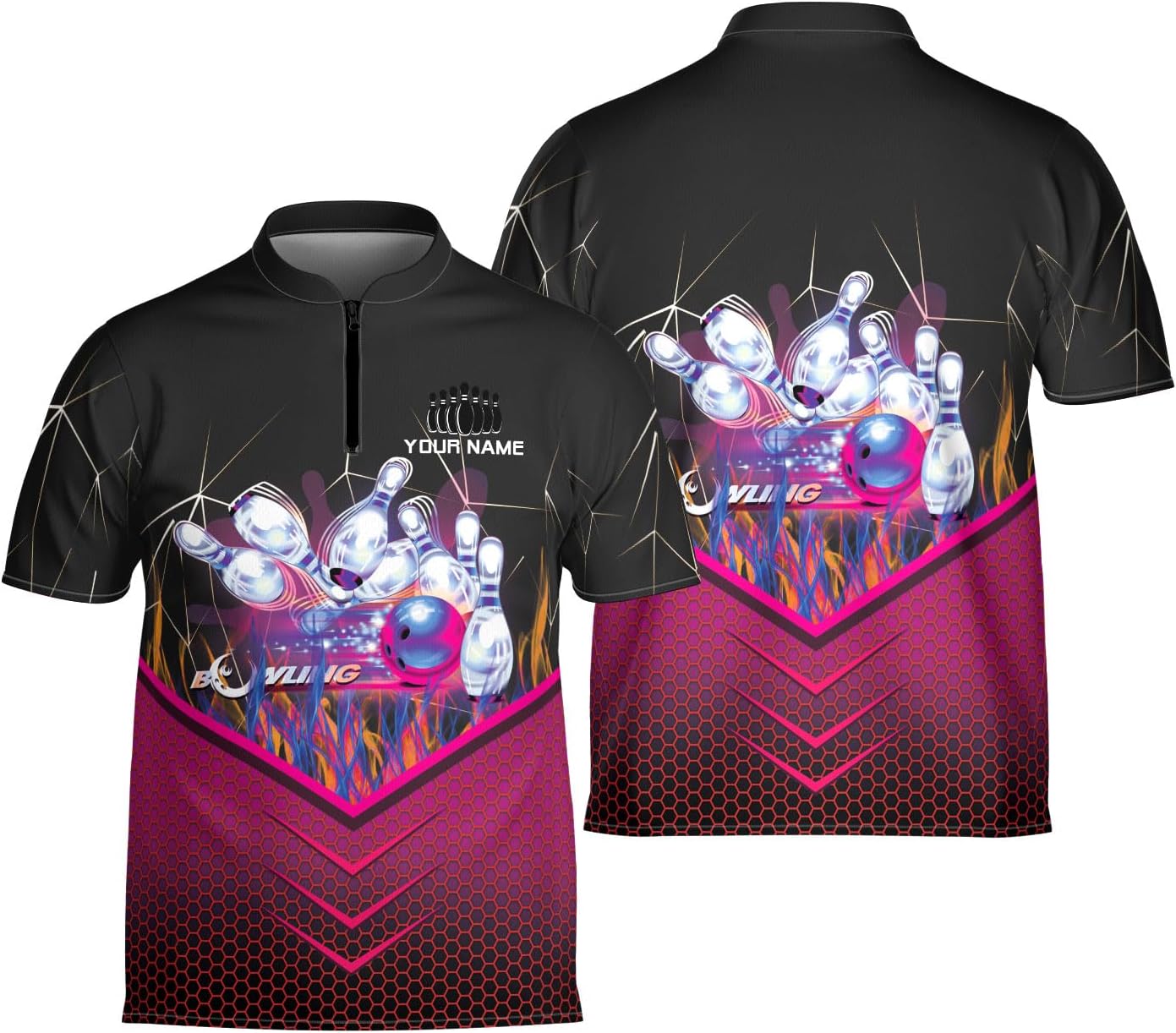 Ligthuy Personalized Bowling Jersey 3D, Bowling Shirts for Team, Bowling Shirt Unisex for Men Women, Bowling Shirts for Men