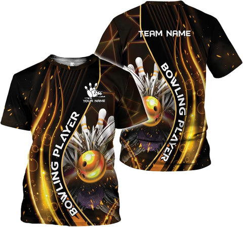 Mostprints Personalized Name Bowling Shirts for Men and Women 3D, Bowling Shirts for Team Bowling, Bowling Shirts Gift