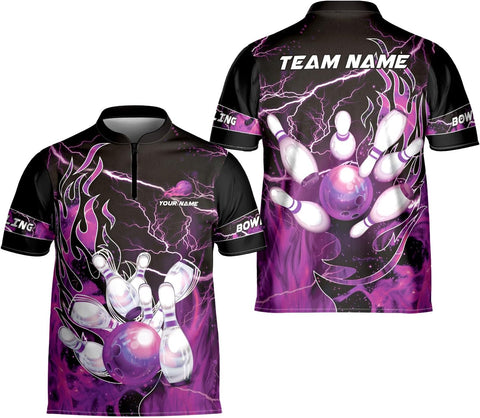 Artparel Personalized Name Bowling Jersey 3D, Custom Bowling Shirts for Team, Bowling Shirt Unisex for Men & Women