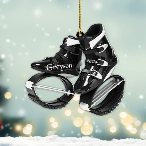 AOVL Custom Jumps Boot Ornament 2024 Jumps Boot Shoes Ornament Jump Boots Christmas Ornament Jump Boots Gift for Xmas Jump Boots Flat 2D Hanging Ornaments (JB3)