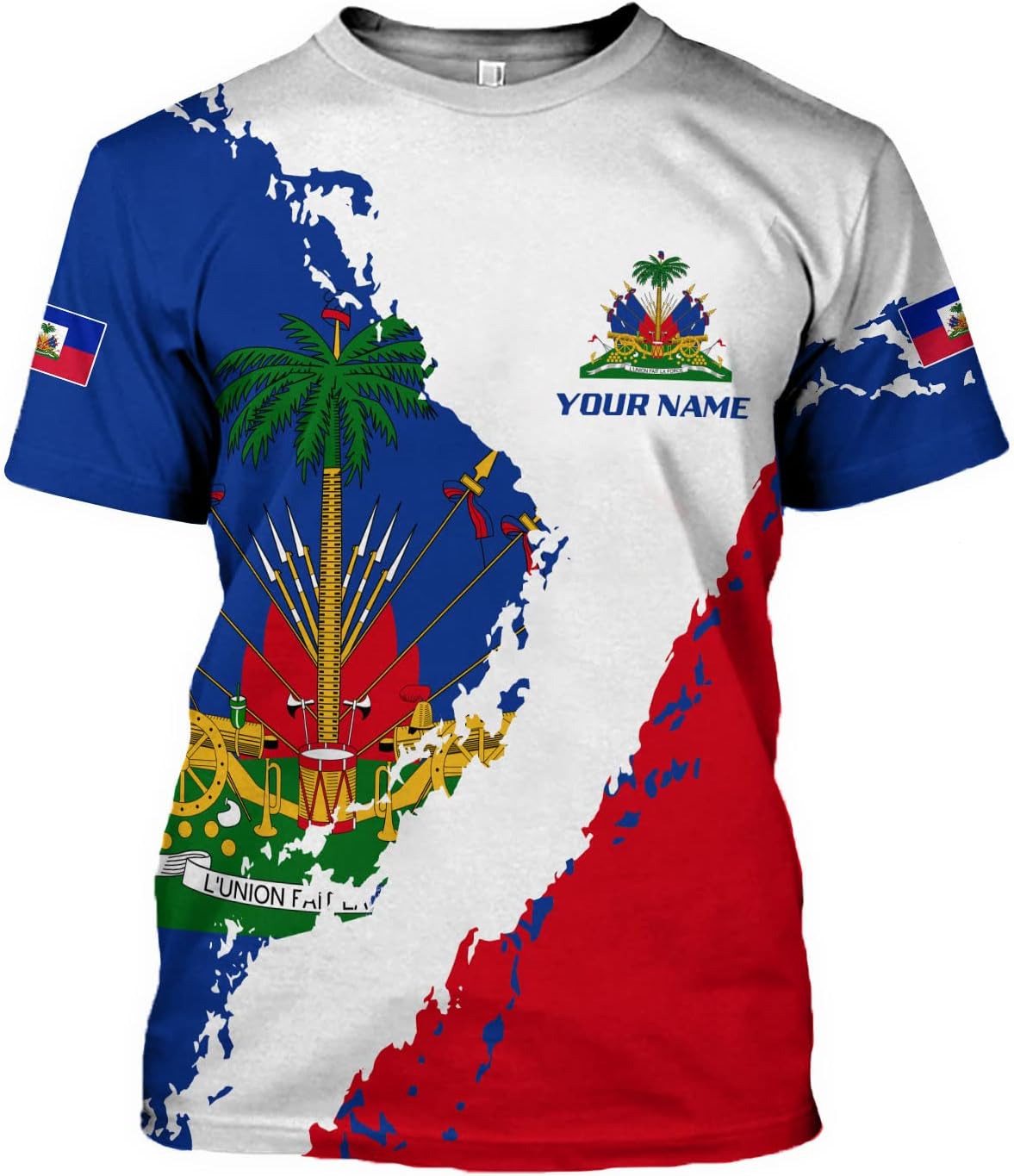 AOVL Personalized Haiti Shirt Haitians Flag Pride Shirt Haiti Shirts for Men & Women Haitian Pride Tshirt Haitian Flag Shirt