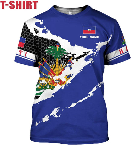 Ligthuy Personalized Haiti Shirt 3D, Haitians Flag Pride Shirt, Haiti Shirts for Men & Women, Haitian Pride Tshirt S-5XL
