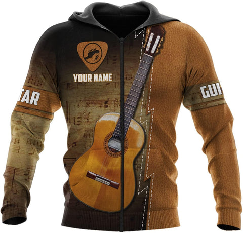 Custom Name Guitar Shirt 3D All Over Print, Guitar Shirts for Men, Unisex Guitar Shirts Music, Music Lover, Guitar Lover