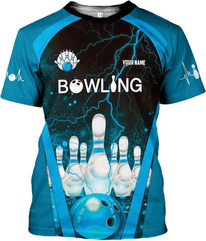 Personalized Bowling Shirt Custom Name Bowling Jersey Shirts Gift for Women & Men Womens Polo Team 3D Unisex Short Sleeve