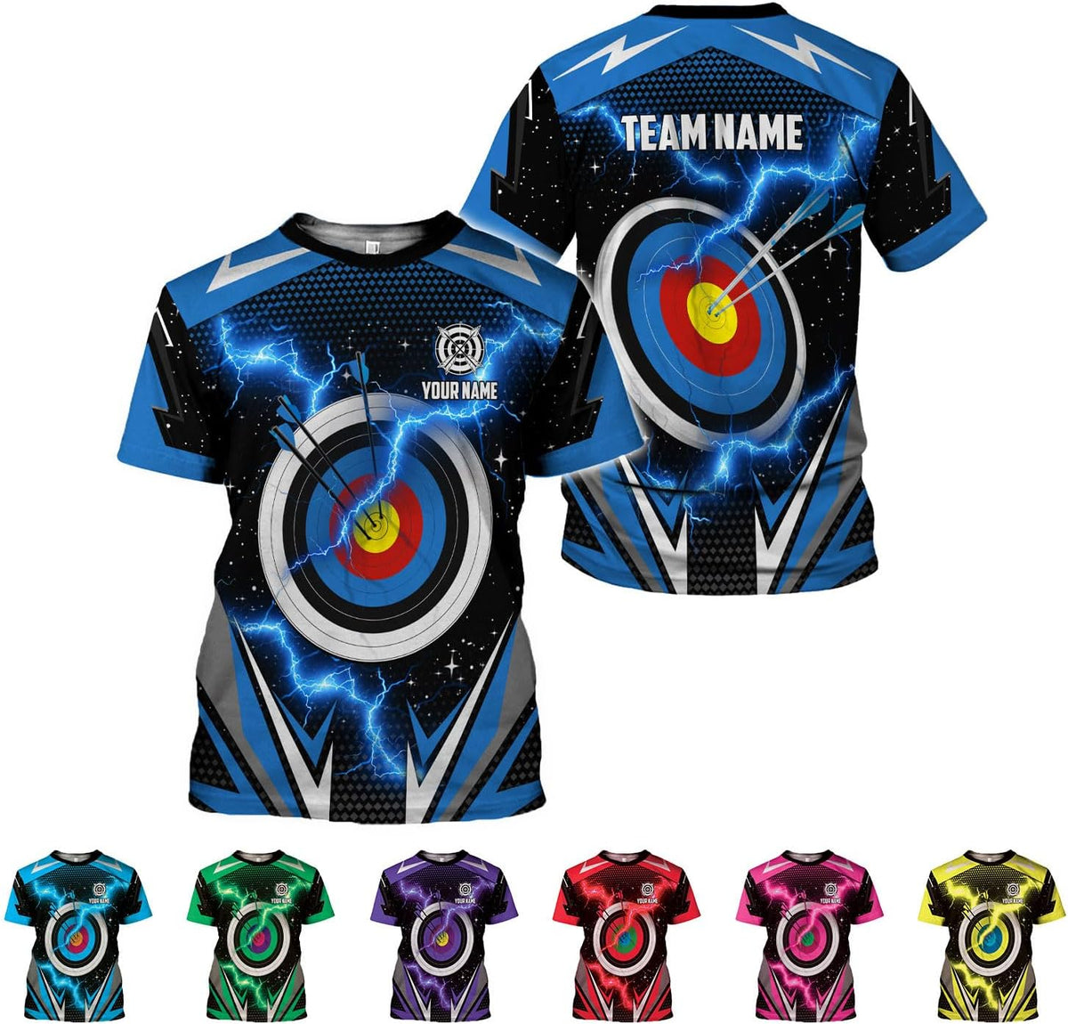 Personalized Men's Archery Shirts, Custom Name & Team Name Jerseys, S-5XL Polo Shirts