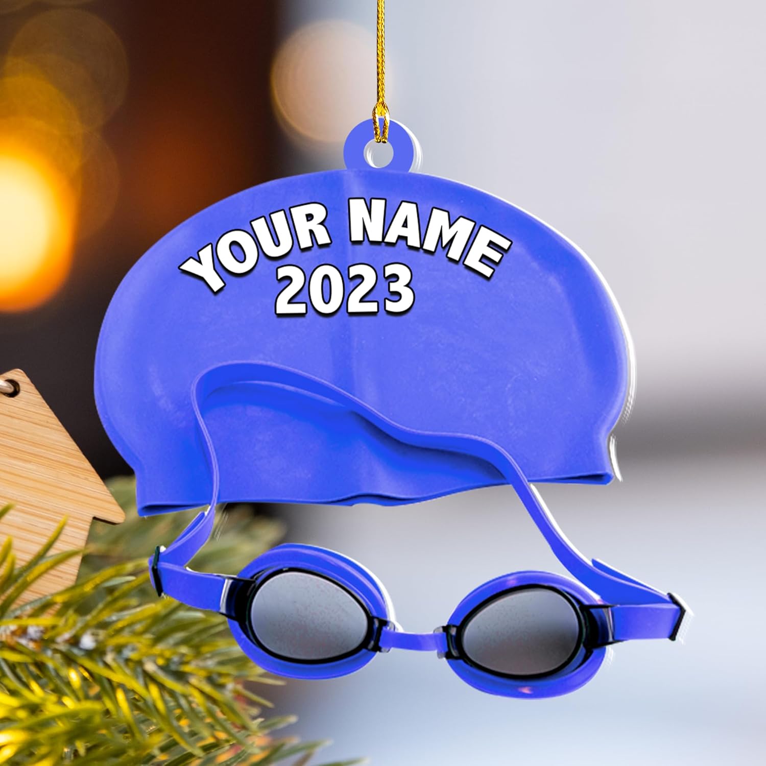 Parvii Personalized Swimming Ornament, Gift for Swimming Lovers Ornaments Swimmer Christmas Ornament Christmas Tree Decor Swimming Christmas Ornament Lovers, Male Female Swimmer Ornament (S9)