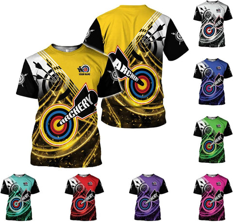 Artparel Personalized Archery Shirt 3D Archery Target Bow Archery Shirts for Men Women Archer Archery Lovers T-Shirt S-5XL