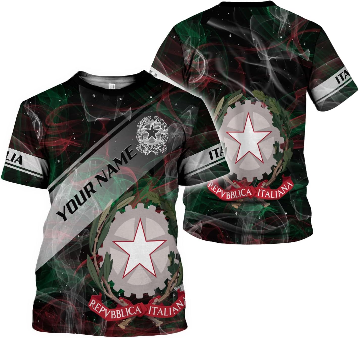 Artparel Personalized Italy Shirt 3D Italia Flag Shirt Italian Flag Shirts Italiano Shirt 3D Italian Shirt Flag for Men Women