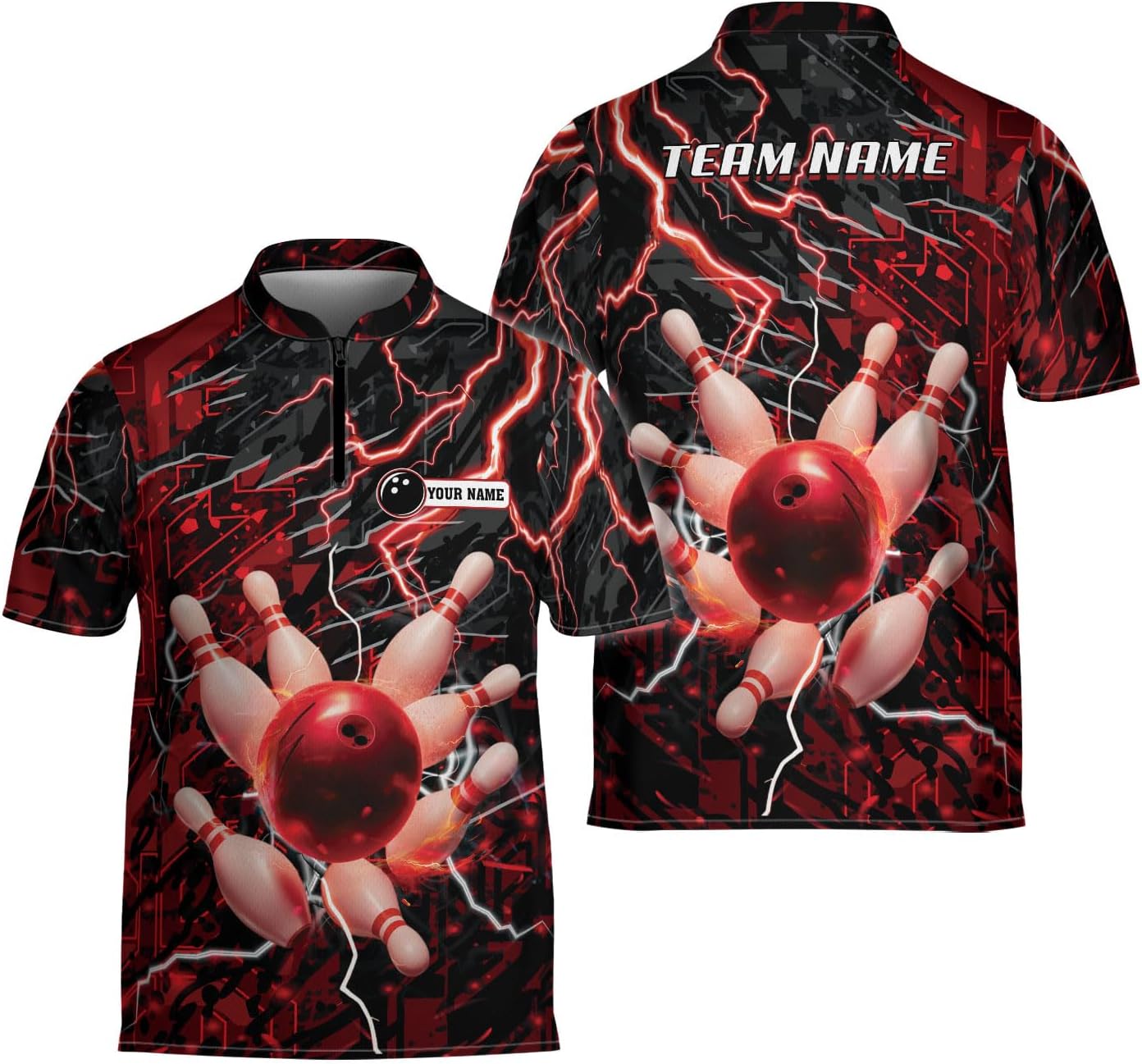 Ligthuy Personalized Bowling Jersey 3D, Bowling Shirts for Team, Bowling Shirt Unisex for Men Women, Bowling Shirts for Men