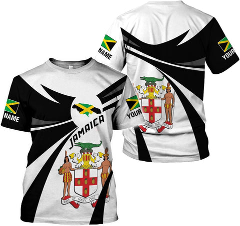 MoonArt Personalized Jamaica Shirt Custom Jamaica Flag Lion Hoodie for Men and Women, Jamaican Pride T-Shirt, Jamaicana