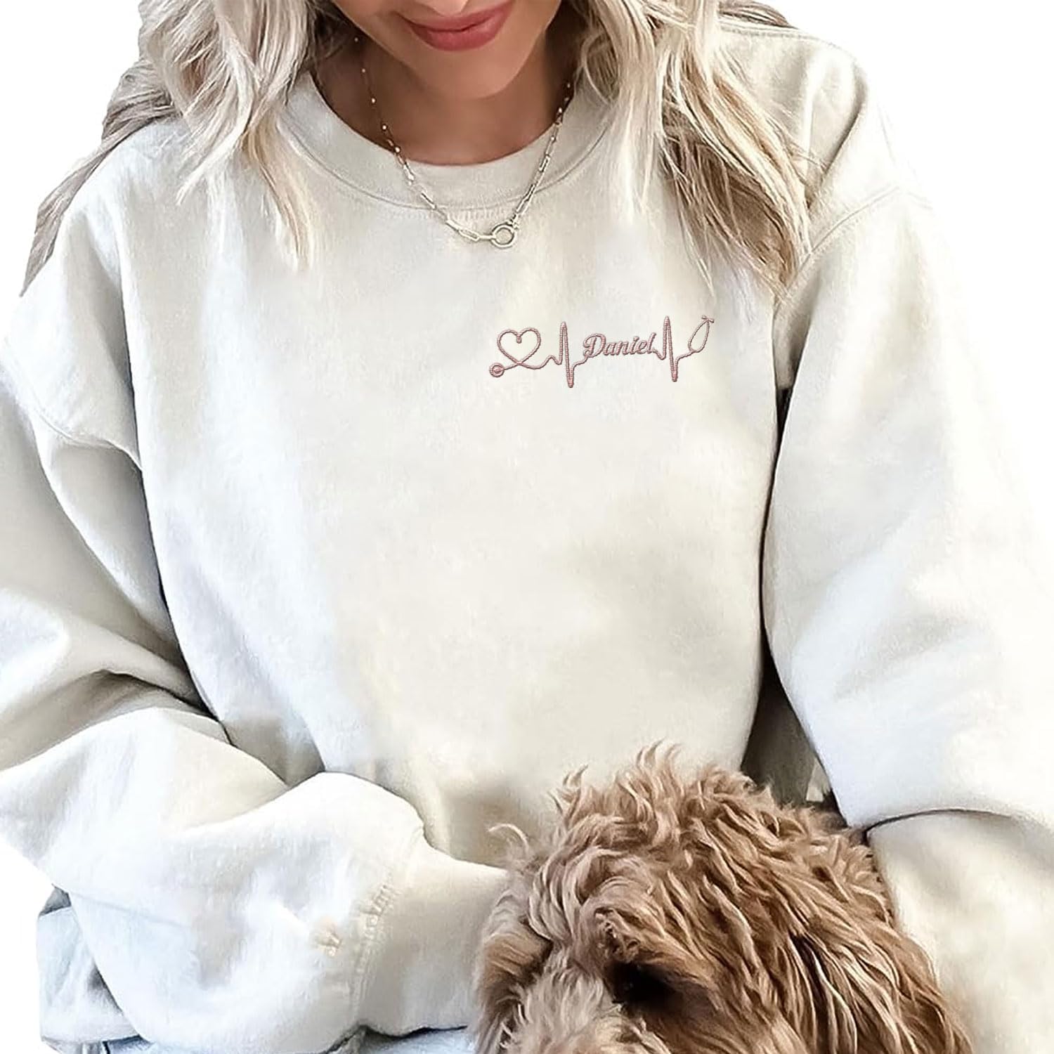 AOVL Personalized Embroidered Nurse Sweatshirt Women Nurse Sweatshirt Embroidered Sweatshirt For Nurse Nurse Shirts Gift
