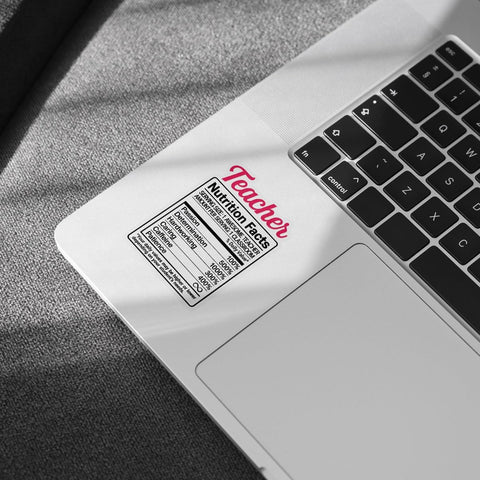 3 Pcs Teacher Nutrition Facts Sticker, Funny Teacher Sticker, Nutrition Facts Sticker, Teaching Sticker, Educator Sticker for Teacher Gifts Laptop Water Bottle Phone Car Window Helmet 3 Inches