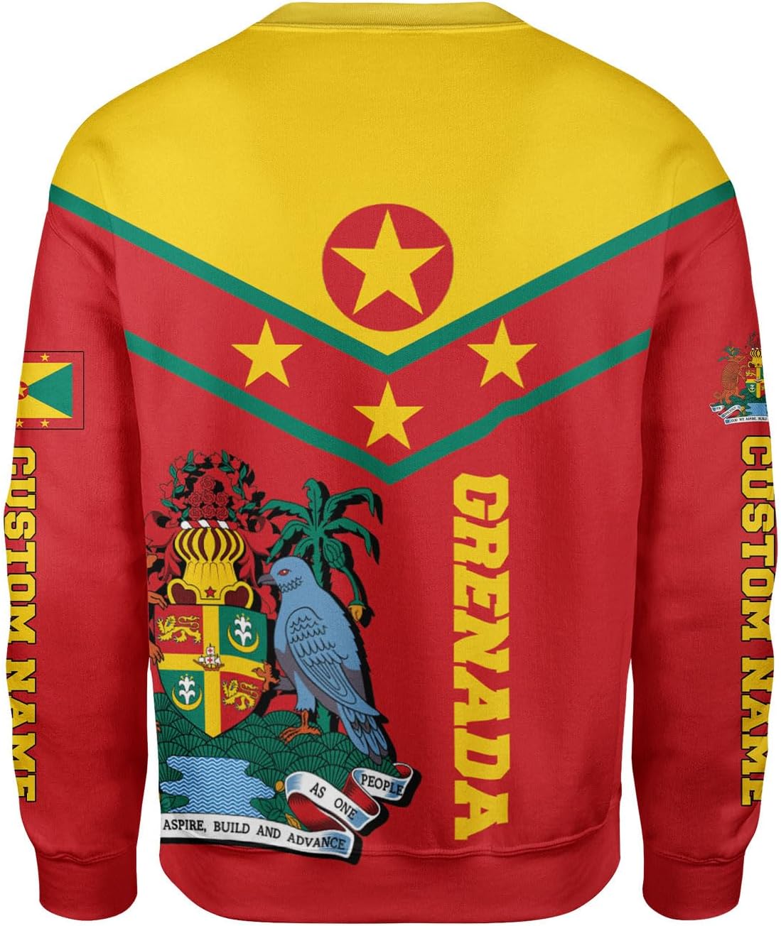Personalized Name Grenada Shirts for Men, Grenada Shirts for Women, Proud Grenadan Shirts, Grenadian Flag Pride Shirt