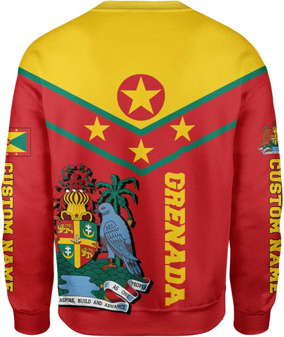 Personalized Name Grenada Shirts for Men, Grenada Shirts for Women, Proud Grenadan Shirts, Grenadian Flag Pride Shirt