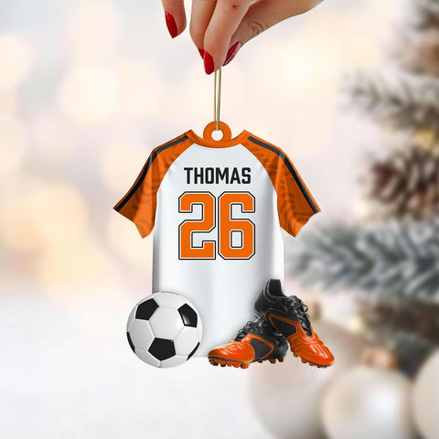 AOVL Personalized Soccer Player Ornament Soccer Christmas Xmas Ornament Soccer Christmas Xmas Ornament Gift for Soccer Players Soccer Lovers Soccer Players for Men Women (SC6)