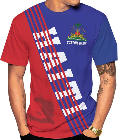 Personalized Haiti 3D Shirt, Haitian Flag Shirt, Haitian Shirt for Women, Haitian Outfit for Men, Ayiti 1804 Haitian Pride