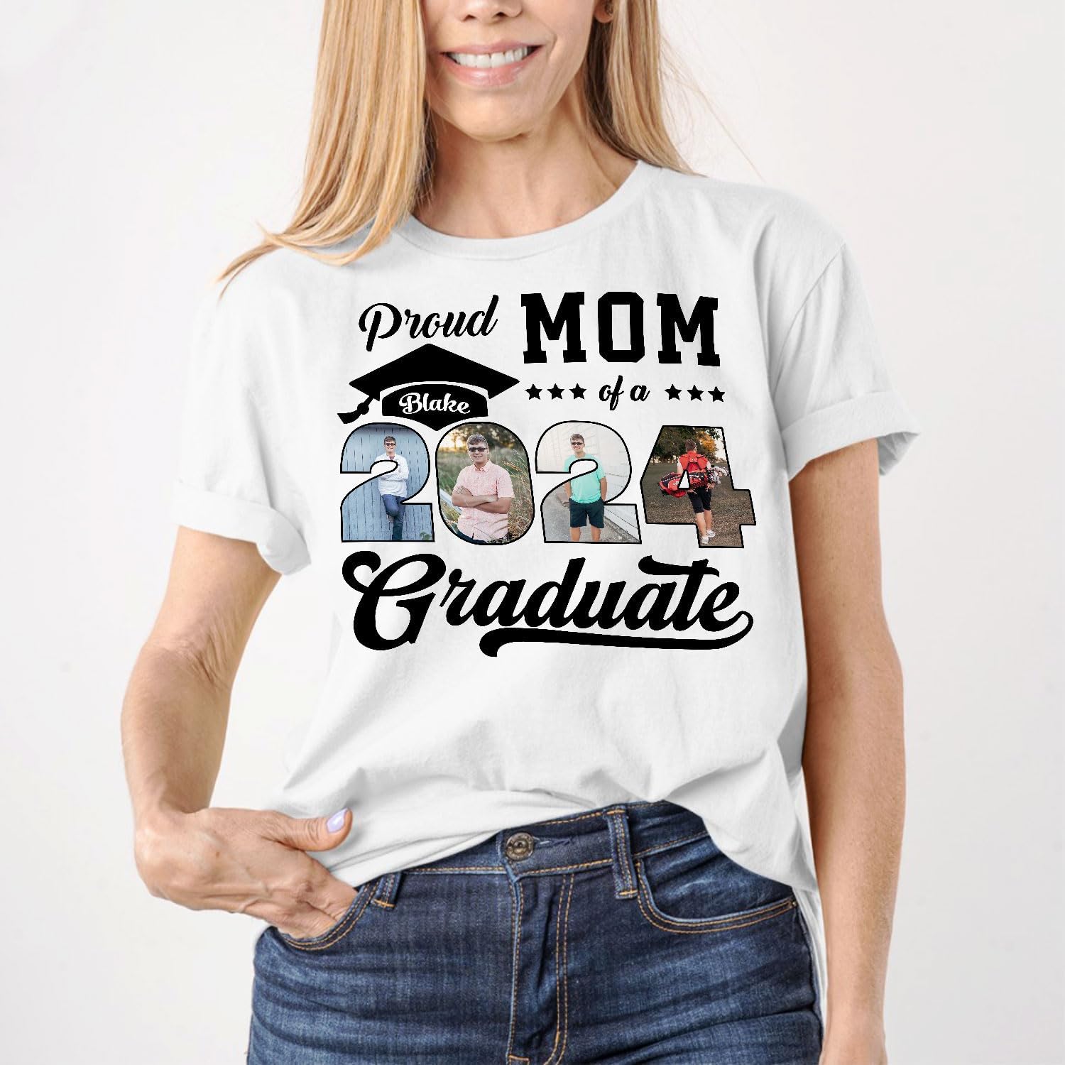 Personalized Graduation 2024 Shirt Proud Family of A Class of 2024 Graduate Class of 2024 Senior Class of 2024 Class of 2024