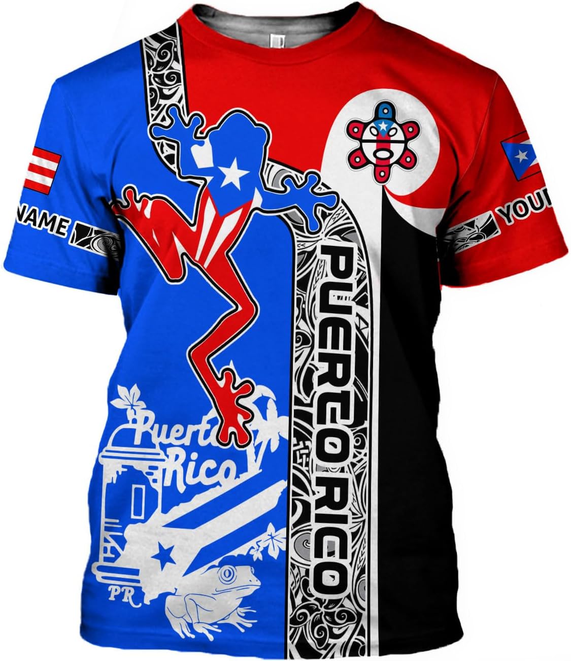 Mostefy Personalized Name Puerto Rico Shirt, Customized Puerto Rico Shirts for Men and Women, Puerto Rico Flag T-Shirt3