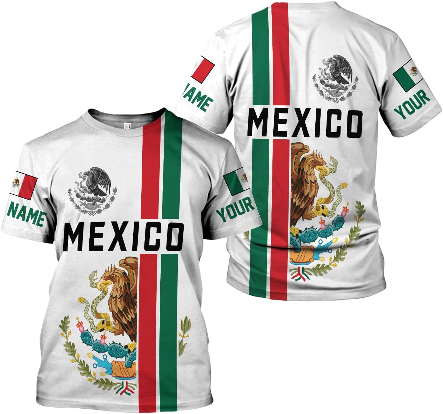 Paniprints Personalized Name Mexican Shirts for Men, Customized Mexico Shirts for Men, Mexico Shirts for Women Mexico Shirt