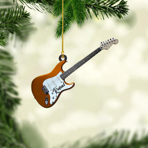 Personalized Guitar Ornament, Electric Guitar Ornament, Guitar Christmas Ornaments 2024, Acoustic Guitar Christmas Ornament, Guitar Christmas Ornaments Guitarist Gift Musical Instruments Xmas (G5)