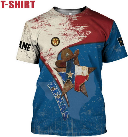 HomeDesign Personalized Name Texas Flag and Map Dont Mess with Texas Shirts 3D Unisex Shirt for Men Women Adult Size S-5XL