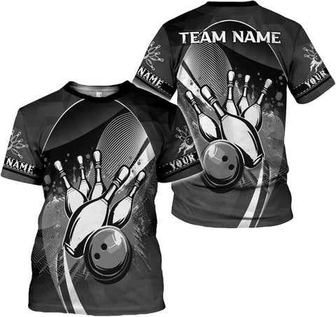 Rivelus Personalized Name Bowling Shirts for Men and Women 3D, Bowling Shirts for Team Bowling, Bowling Shirts Gift
