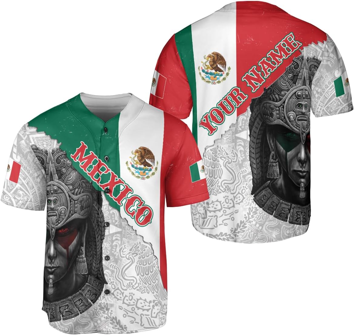 RoyalBro Personalized Mexico Baseball Jersey, Mexican Jersey for Men & Women, Mexican Flag Jersey, Mexico Shirt Camisa