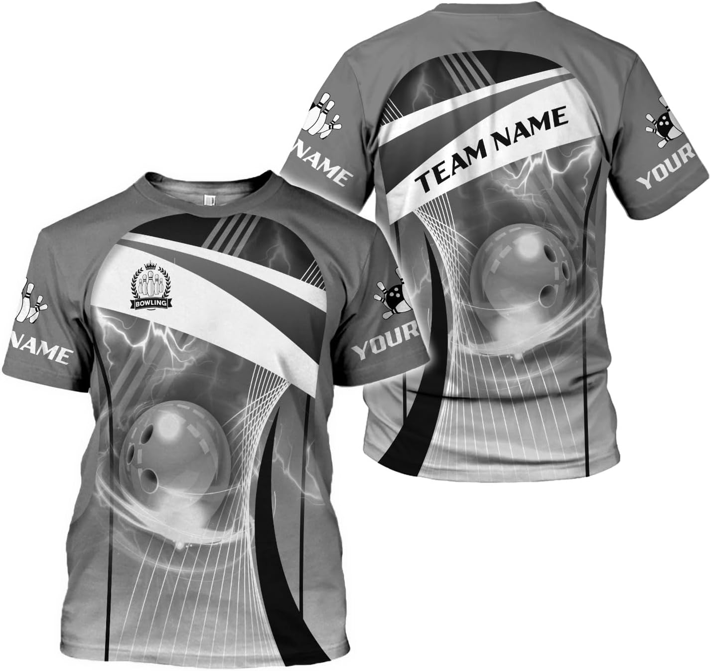 Rivelus Personalized Name Bowling Shirts for Men and Women 3D, Bowling Shirts for Team Bowling, Bowling Shirts Gift 4