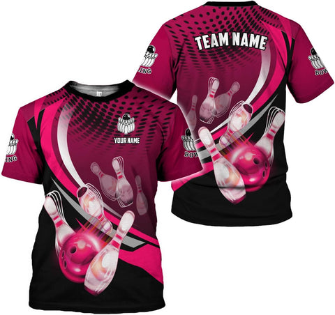 Rivelus Personalized Name Bowling Shirts for Men and Women 3D, Bowling Shirts for Team Bowling, Bowling Shirts Gift 4