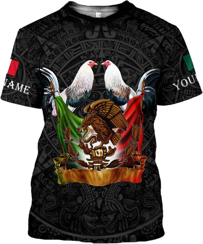 AOVL Personalized Rooster shirts 3D Rooster Mexican Shirts for Men Rooster Mexico Shirt Rooster Shirt for Men Women S-5XL