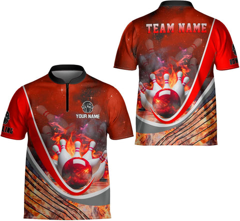 Ligthuy Personalized Bowling Jersey 3D, Bowling Shirts for Team, Bowling Shirt Unisex for Men Women, Bowling Shirts for Men