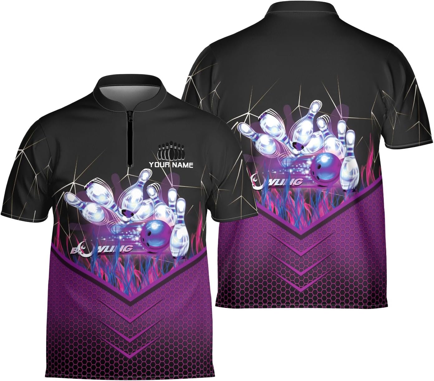 Ligthuy Personalized Bowling Jersey 3D, Bowling Shirts for Team, Bowling Shirt Unisex for Men Women, Bowling Shirts for Men