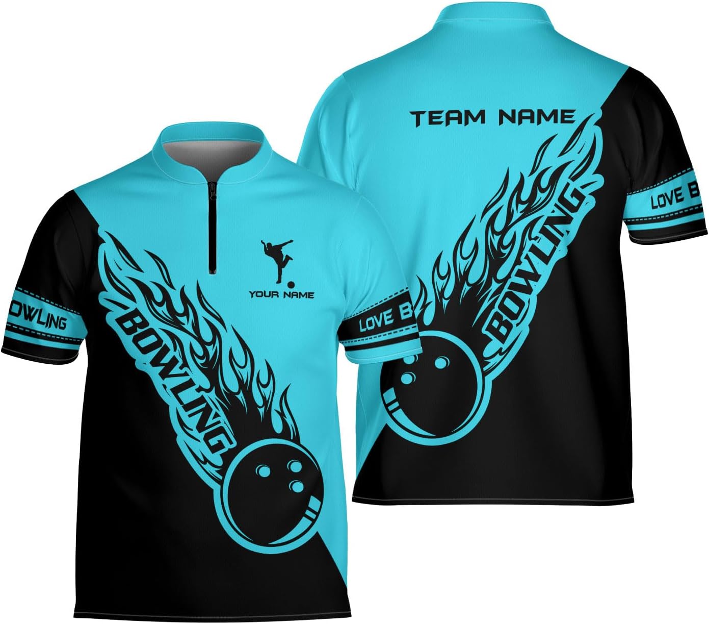 Ligthuy Personalized Bowling Jersey 3D, Bowling Shirts for Team, Bowling Shirt Unisex for Men Women, Bowling Shirts for Men