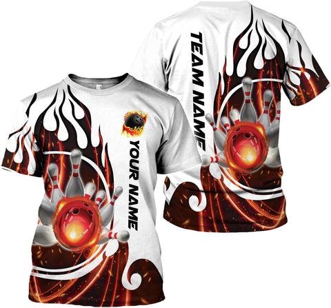 Mostprints Personalized Name Bowling Shirts for Men and Women 3D, Bowling Shirts for Team Bowling, Bowling Shirts Gift
