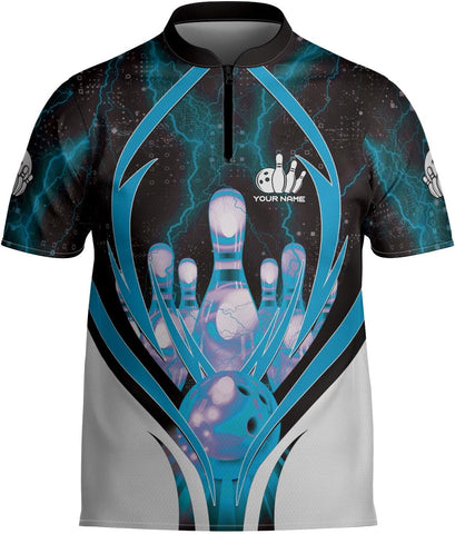 mostprints Personalized Bowling Jersey Gift 3D Custom Bowling Shirts for Team Name Bowl Bowler Shirt Unisex Cool Men Women