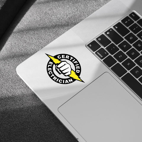 3 Pcs Certified Electrician Sticker, Electrician Pride Sticker, Power Line Worker Gift Electrician Job Stickers 3 Inches Gift for Water Bottle Laptop Phone Helmet Kindles Tumbler