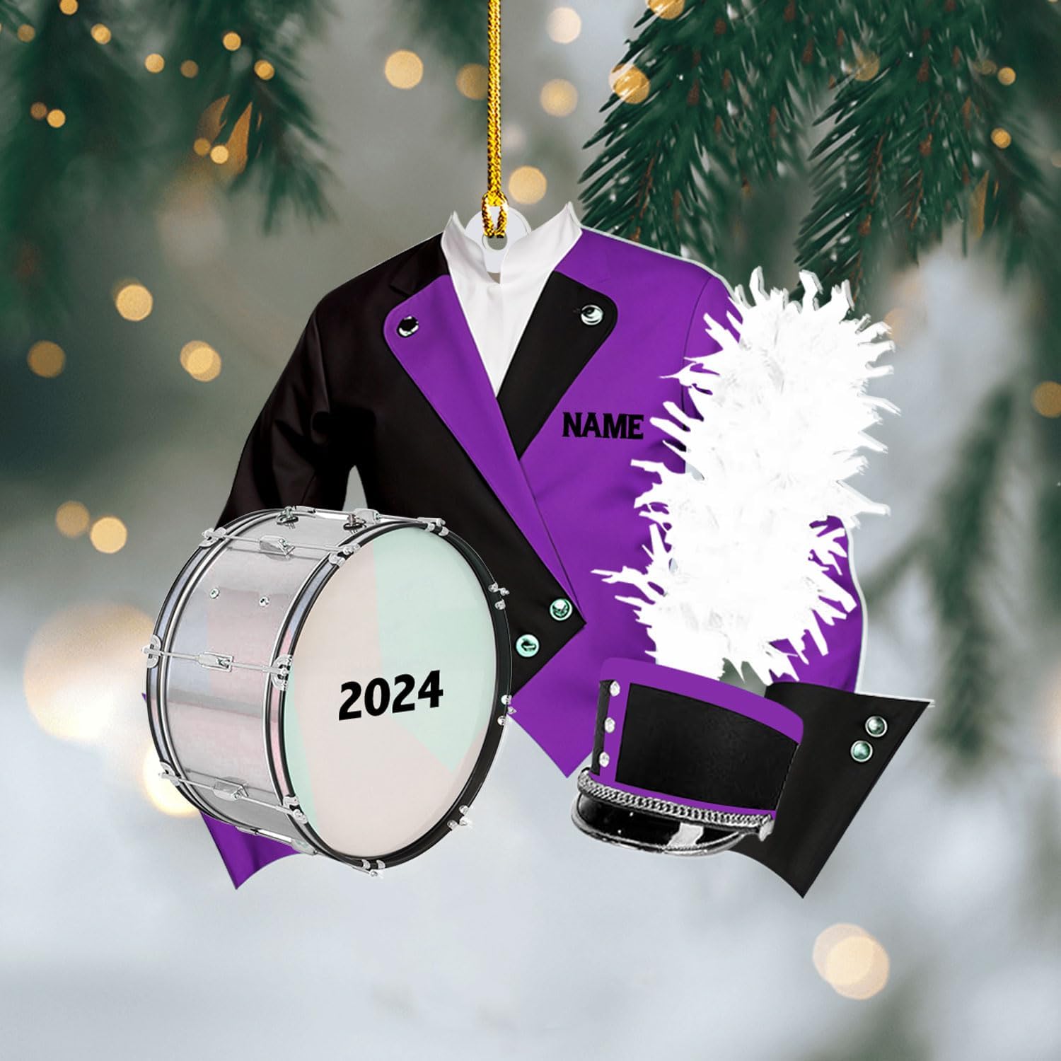 AOVL Custom Marching Band Ornament Music Ornament Marching Band Teacher Gifts Music Marching Band Gifts Band Director Gifts Music Ornament Marching Band Teacher Gifts Music (MB8)